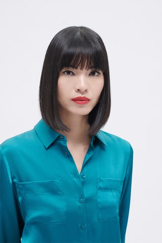 Zijden Blouse Jeanne B - Blauw