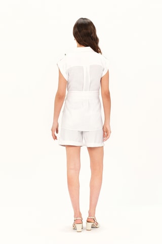 Linnen Mouwloze Blouse Calison - Wit