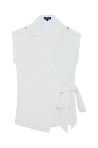 Linnen Mouwloze Blouse Calison - Wit