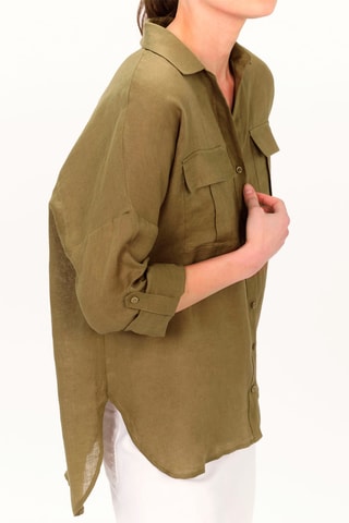 Linnen Blouse Sandy - Kaki