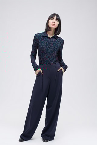 Blouse Talba - Pauwblauw