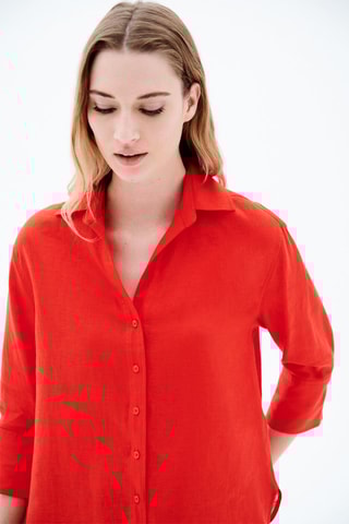 Linnen Blouse Coraline - Rood