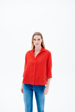 Linnen Blouse Coraline - Rood