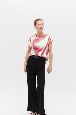 Linnen T-shirt Zoe - Rood