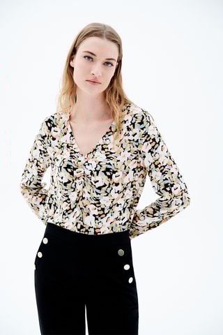 Top Christy - Beige en Zwart