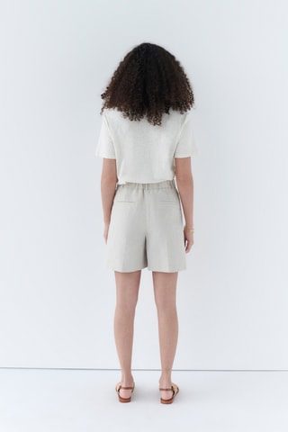 Linnen Rechte Short Solcano - Beige