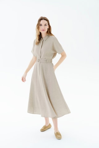 Lange Linnen Rok Josa -  Beige