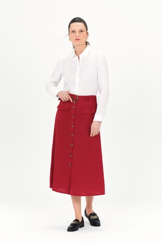 Linnen Midirok Agnes  Rood