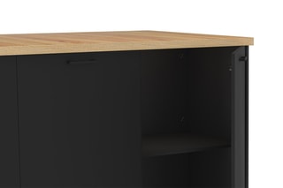 Ilot central de cuisine 2 portes - 120 x 90 x 70 cm