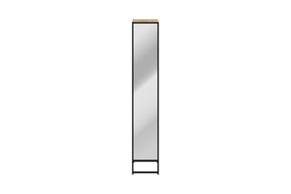Colonne de salle de bain 1 porte avec miroir - 30 x 30 x 170 cm