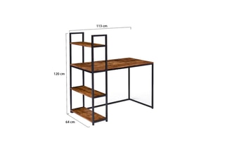 Bureau-bibliothèque 2-en-1 Benny - 113 x 120 x 60 cm