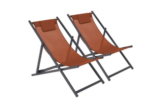 2 chiliennes - 102 x 82 x 61 cm