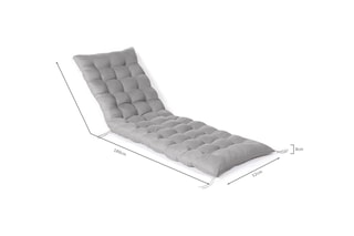 2 coussins pour chaise longue - 180 x 52 x 8 cm