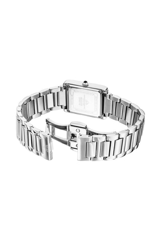 Stalen Quartz Horloge met Diamanten Fontaine