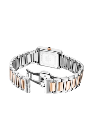 Stalen Quartz Horloge met Diamanten Fontaine