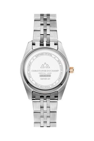 Stalen Quartz Horloge met Diamanten