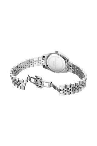 Stalen Quartz Horloge met Diamanten Elysées