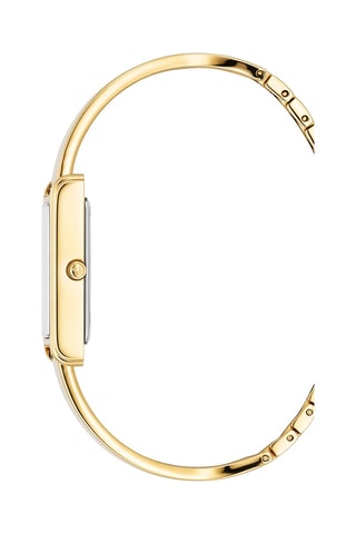 Stalen Quartz Horloge met Diamanten Aurora -