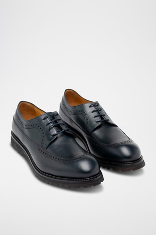 Derbys en cuir - Bleu marine