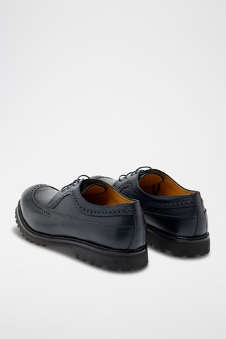 Derbys en cuir - Bleu marine