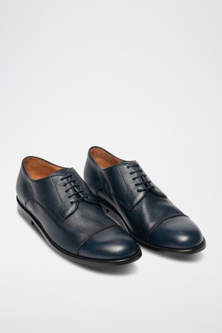 Derbys en cuir - Bleu