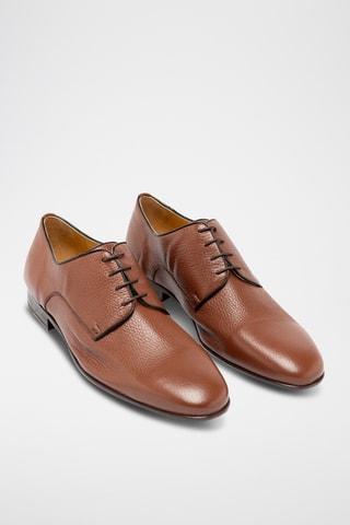Derbys en cuir de cerf et cuir - Marron