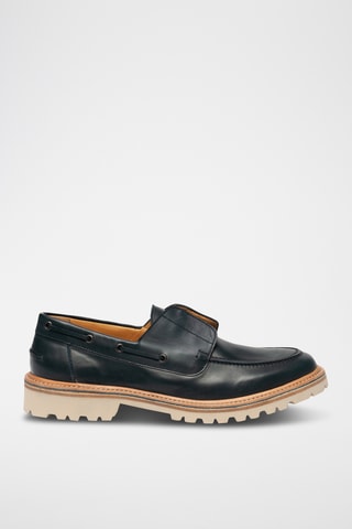 Derbys en cuir - Bleu marine