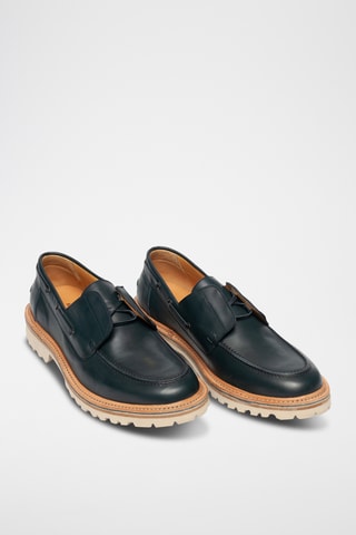Derbys en cuir - Bleu marine
