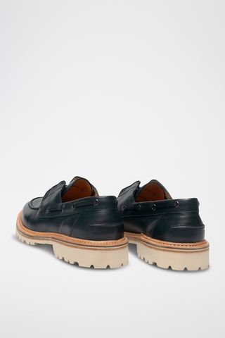 Derbys en cuir - Bleu marine