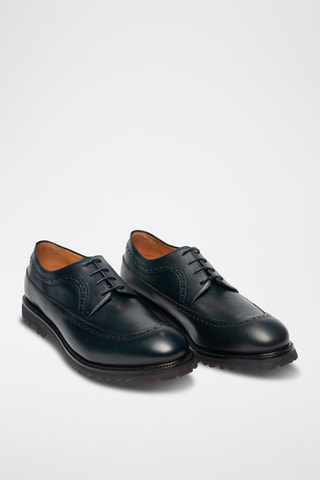 Derbys en cuir - Bleu marine