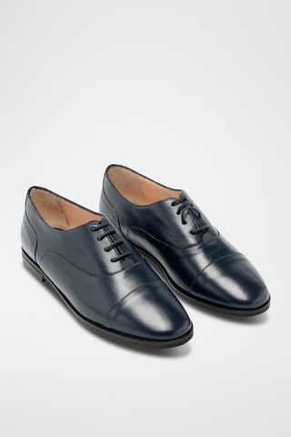 Derbys en cuir - Bleu marine
