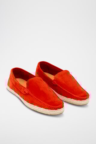 Espadrilles en cuir - Rouge