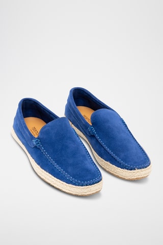 Espadrilles en cuir - Bleu
