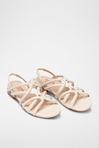 Sandales en cuir - Beige