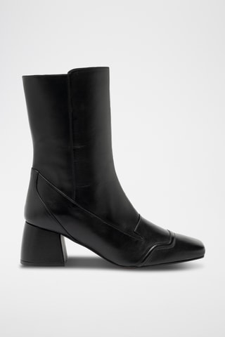 Bottines en cuir - Noir