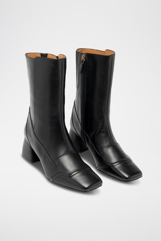 Bottines en cuir - Noir
