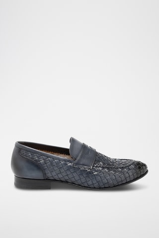 Mocassins en cuir - Bleu