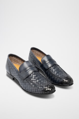 Mocassins en cuir - Bleu