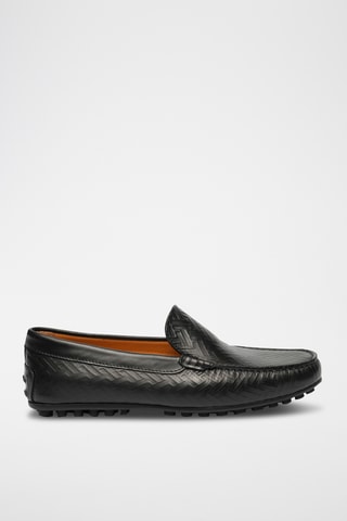 Mocassins en cuir - Noir