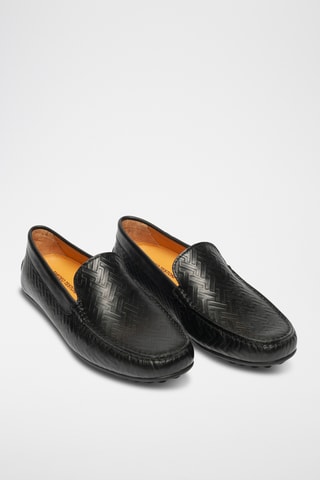 Mocassins en cuir - Noir