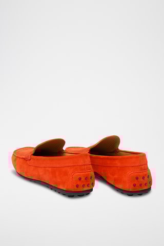 Mocassins en nubuck - Orange