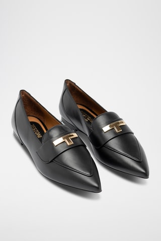 Mocassins en cuir - Noir