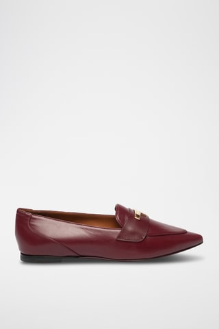 Mocassins en cuir verni - Bordeaux