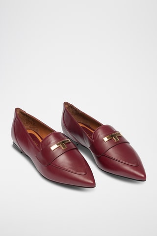Mocassins en cuir verni - Bordeaux