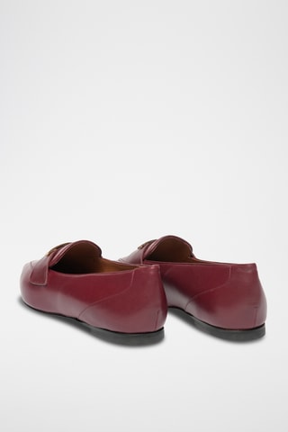 Mocassins en cuir verni - Bordeaux