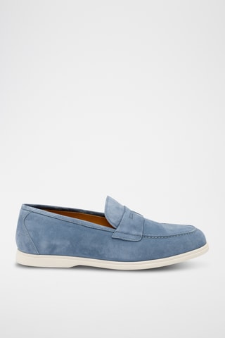 Mocassins en nubuck - Bleu