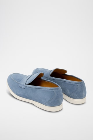 Mocassins en nubuck - Bleu