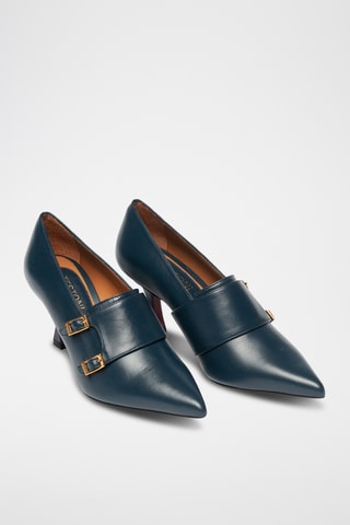 Escarpins en cuir - Bleu marine