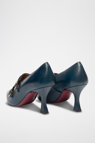 Escarpins en cuir - Bleu marine