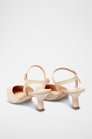 Slingback en cuir - Beige